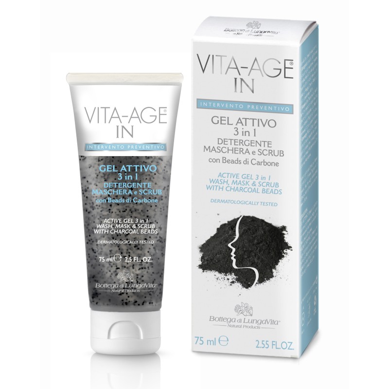 GEL ATTIVO 3 IN 1 DETERGENTE+MASCHERA+SCRUB